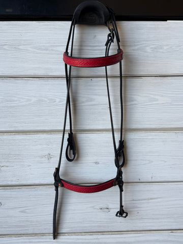 Bridle with Red fish skin