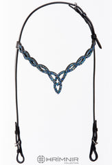 Hrimnir Headstall with blue stones