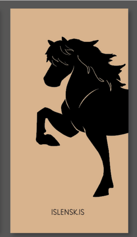 Napkins with Tölting Icelandic horses